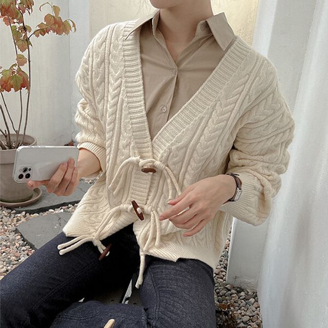 ralph lauren cable knit cardigan sweater