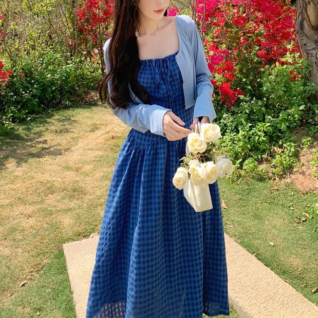 white dress summer casual CIDER Dresses for Women Vacation Woven Collarless Lettuce Trim Knotted Maxi High Waist Beach at Amazon Women's Clothing store this party dress will Warm weather loading… @giuseppethemc spring summer dress women Color::#3-Dark Magenta