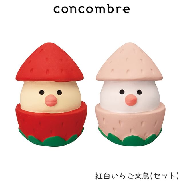 DECOLE CORPORATION-Red and White Strawberry Java Sparrow Set