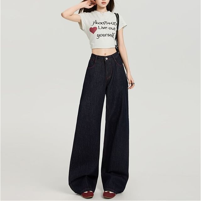 Denimot-Mid Waist Baggy Jeans Various Designs