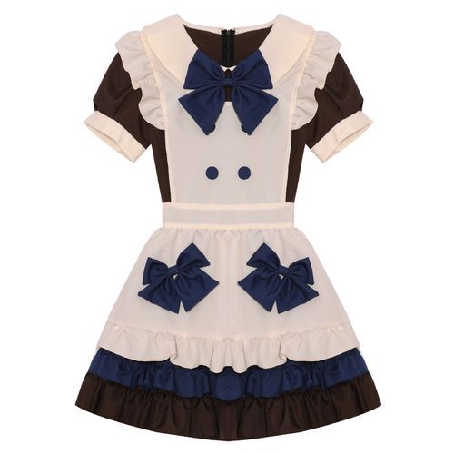 Short-Sleeve Maid Cosplay Costume Dress