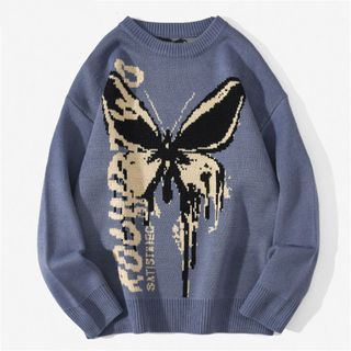 ★MUCENT★ Chain butterfly loose fit signature sweatshirt un Nick Nicole] Signature Butterfly Sweatshirt – Arielle Store