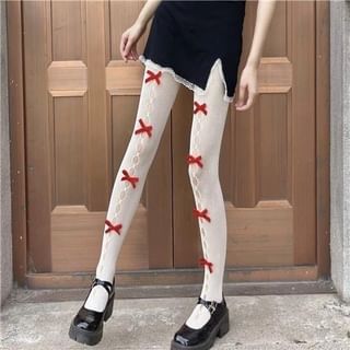 Mimiyu-Bowknot Lace Tights