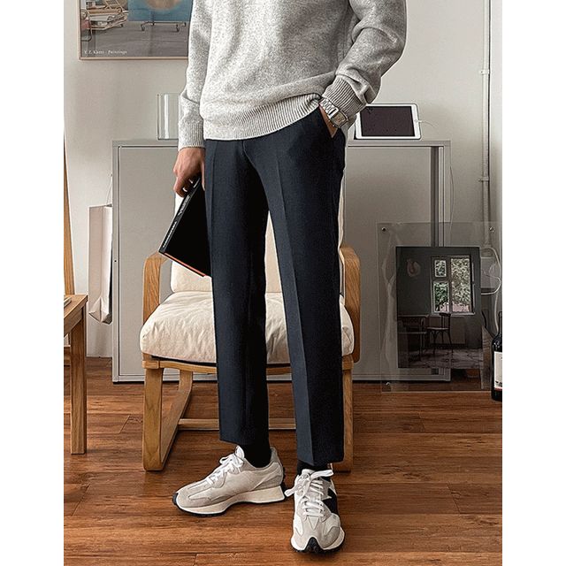 BandWaist Tapered Dress Pants YesStyle