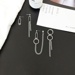 Scoria - Asymmetric Chain Earrings (2 Designs)