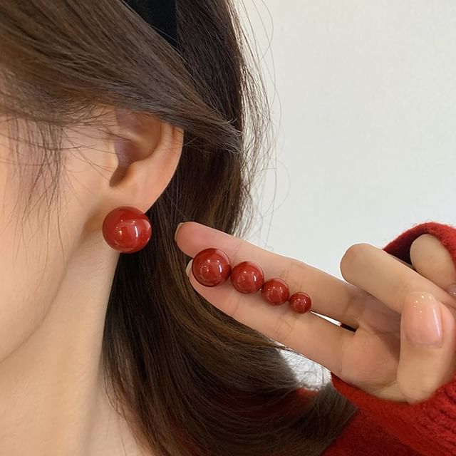 Rodiv-Ball Stud Earring