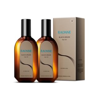 RAONNE - Black Argan Hair Oil 2X Rich Oil Duo Set