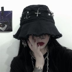 Porstina - Fringed Canvas Bucket Hat Porstina - Fringed Canvas Bucket Hat