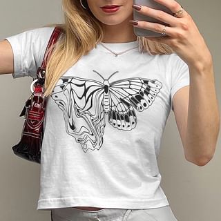 Puffie - Butterfly Graphic T-shirt