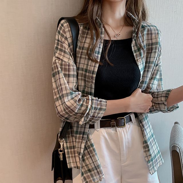 Everose-Plaid Shirt