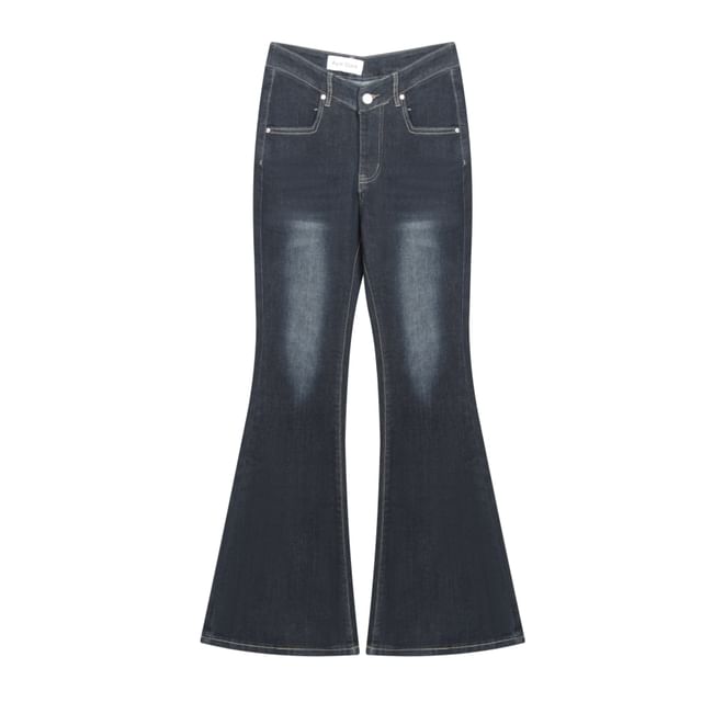 Colada-Low Rise Washed Flared Jeans
