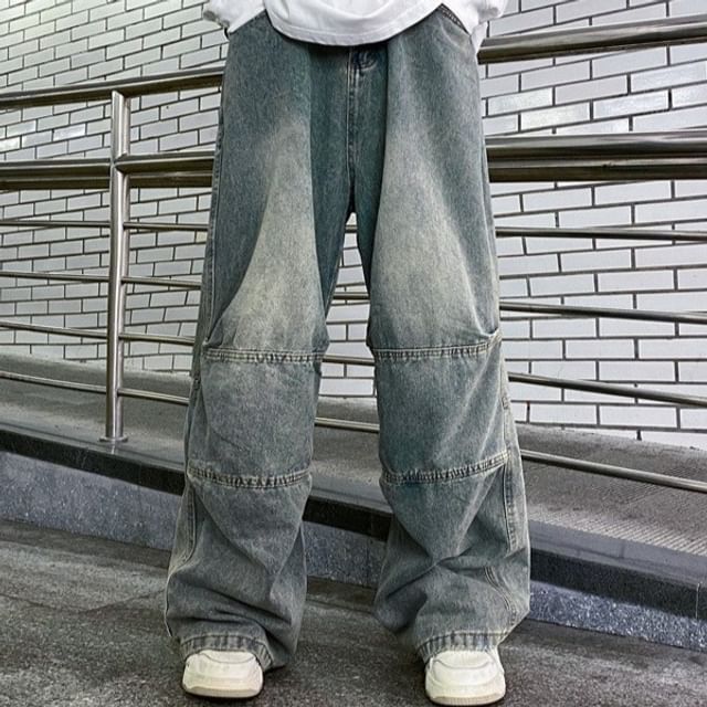 Savenne-Mid Waist Wide-Leg Jeans