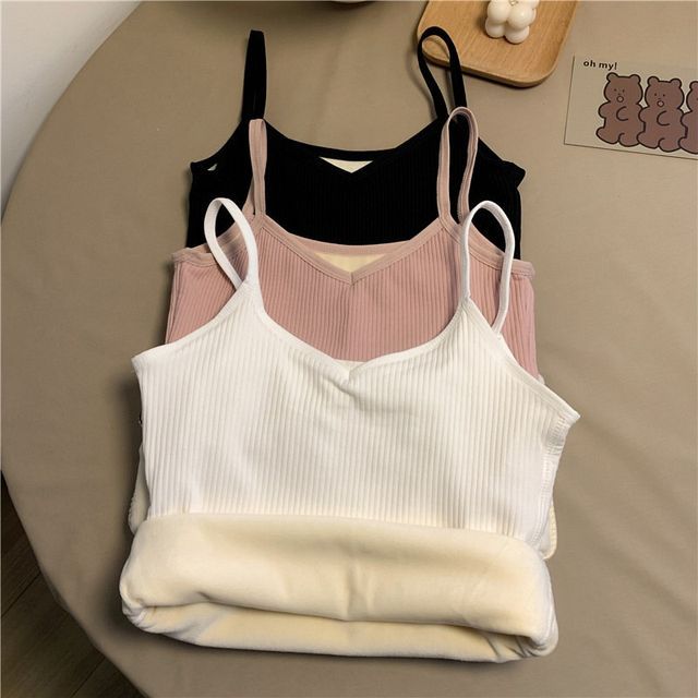 Ukiyo-Camisole unie doublée de molleton