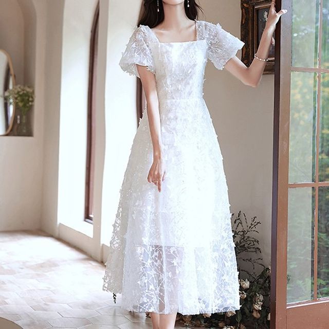elliatt ingrid floral embroidered midi dress Flourishing Meadow Midi Dress– Teuta Matoshi main image 0