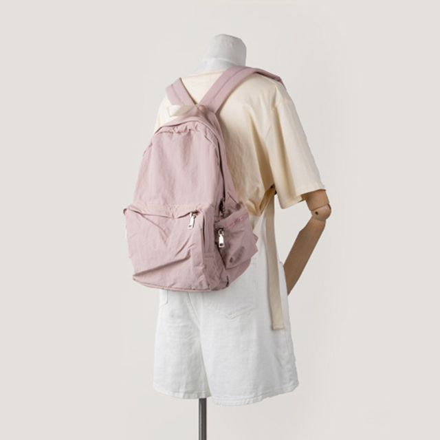 TangTangBags-Plain Nylon Backpack