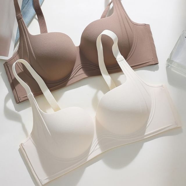 Gecko-Set of 2 Plain Seamless Wireless Bra