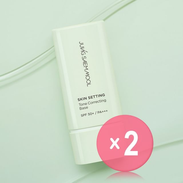 JUNG SAEM MOOL-Skin Setting Tone Correcting Base 2pcs Bundle Set