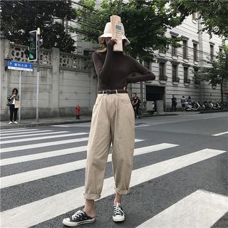 Sofame-High Waist Wide-Leg Pants