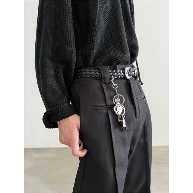 Nahagin-High Waist Plain Flared Pants