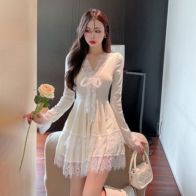 chinese dress ladies DT1526 Floral Lace Long Oriental Cheongsam Evening Dress main image 0