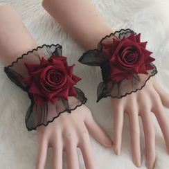 jacmarch - Ribbon Lace Wrist Cuffs