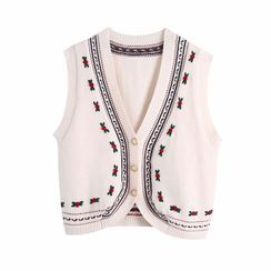 Kellus - Embroidered Knit Vest