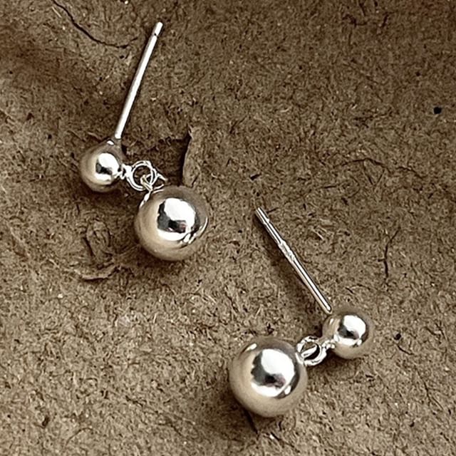 Seirios-Glossy Ball Drop Earring