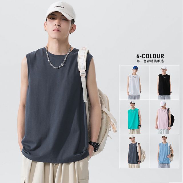 Aozora-Plain Tank Top