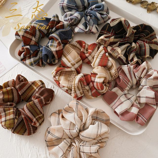 enthice-Plaid Scrunchie various designs