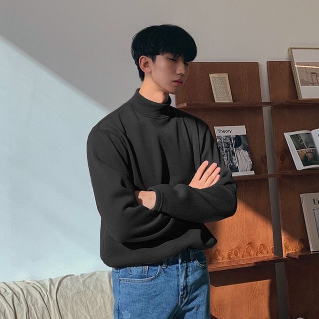 DragonRoad-Mock-Neck Knit Top