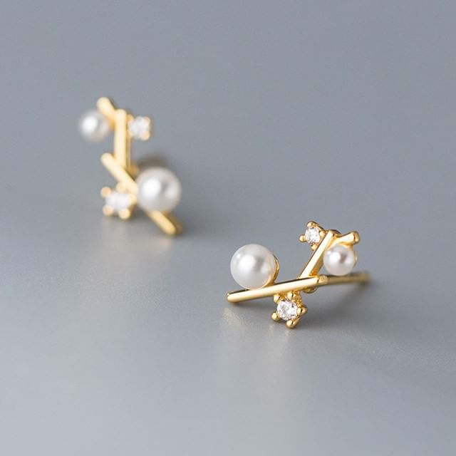 A-ROCH-925 Sterling Silver Ball Stud Earring