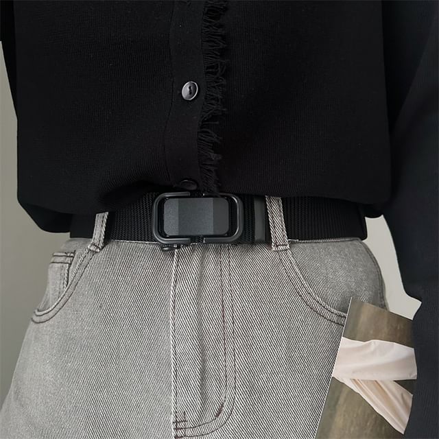 Rofuka-Buckled Nylon Belt