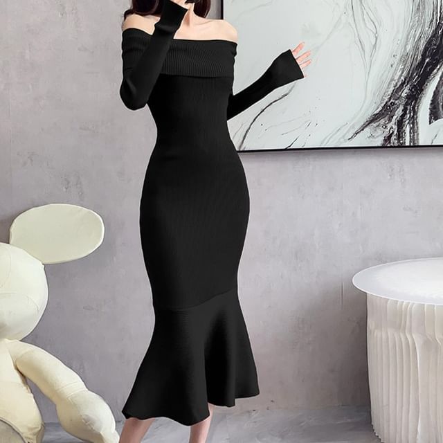 black bodycon mermaid dress Bevza ~ Black Mermaid Dress