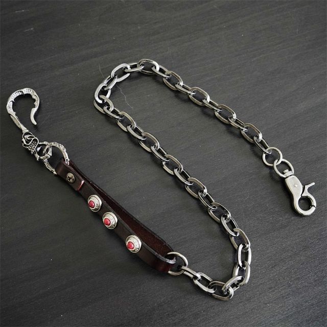 BABLIBU-Genuine Leather Alloy Wallet Chain