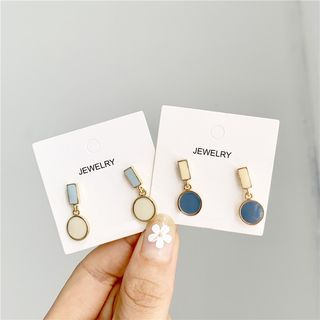 Kiren-Glaze Disc Drop Earring