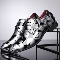 Taragan - Floral Lace-Up Derby Shoes Taragan - Floral Lace-Up Derby Shoes