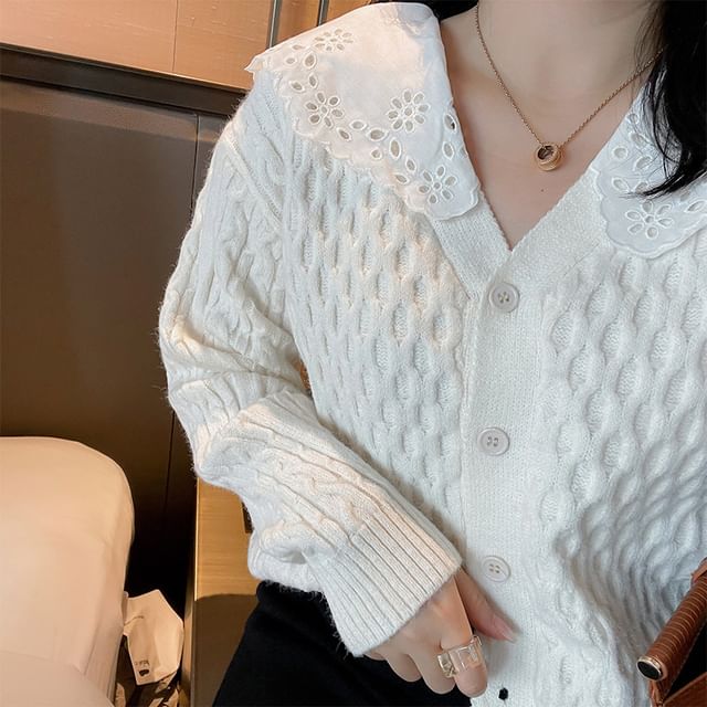 AIREN - Lace Collar Cardigan | YesStyle
