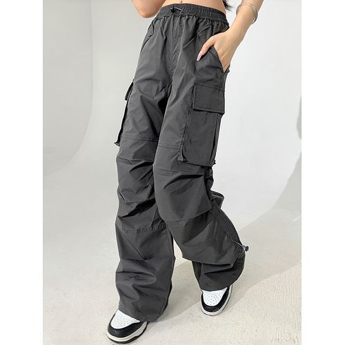 Outdoor Drawstring-Side Straight-Cut Cargo Pants in 6 Colors