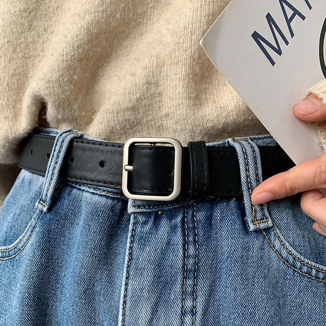 Pompabee-Faux Leather Belt