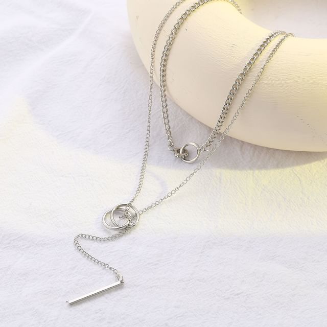 kiqwin-Hoop Layered Necklace