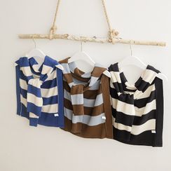 JUSTONE - Decorative Stripe Knit Scarf JUSTONE - Decorative Stripe Knit Scarf
