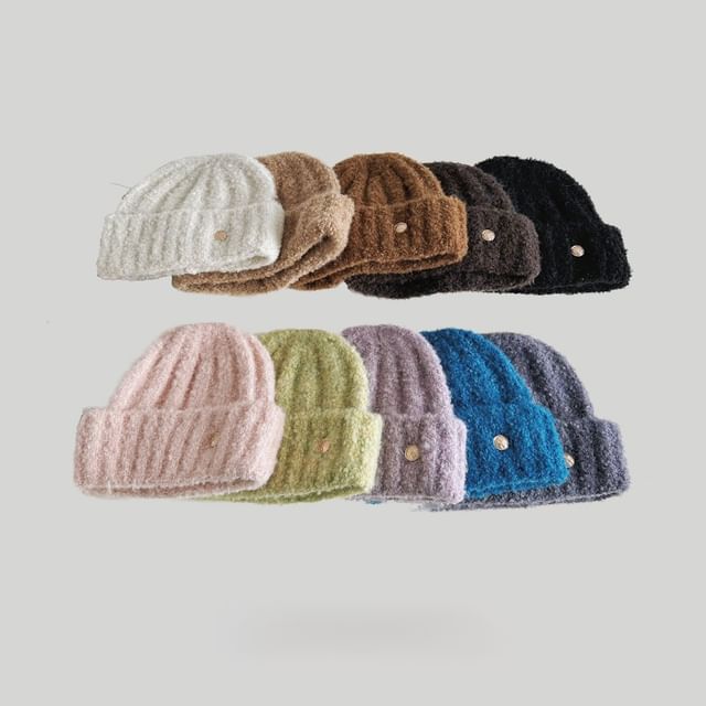 Frior-Metal Disc Knit Beanie