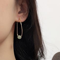 Twinstyle - Jade Bead Drop Earring