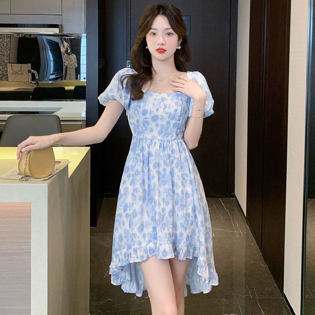 white christmas dresses Danica Jacquard Alessi Puff Sleeve Midi Dress Black / Xs by Sugarlips main image 0
