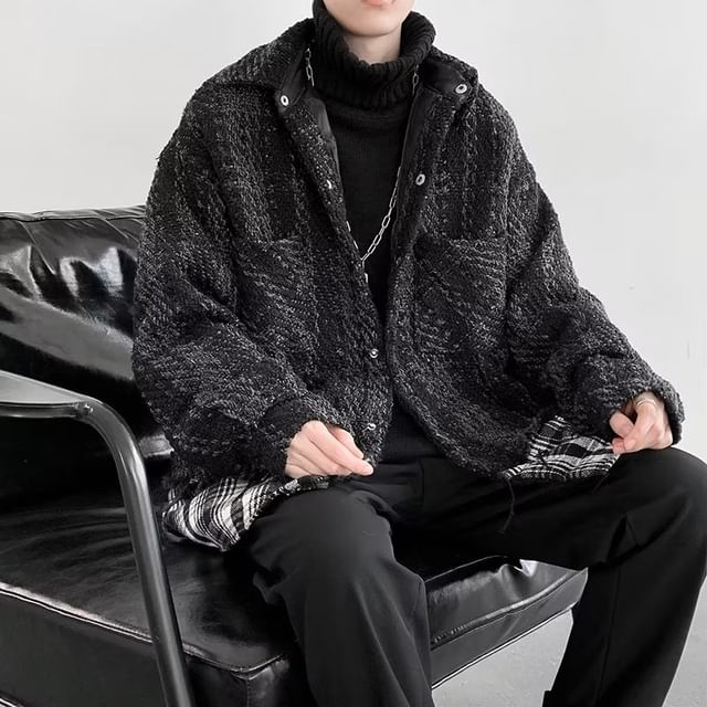 Priam-Plaid Pocket Detail Jacket