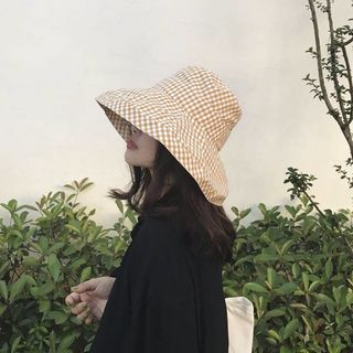 Efina - Gingham Wide Brim Bucket Hat | YesStyle