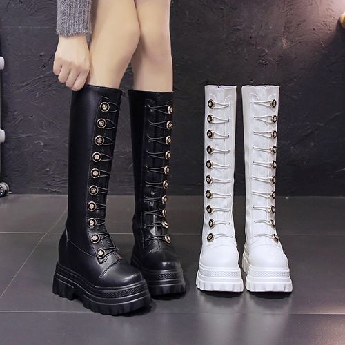 Sleeko - Platform Fluffy-Lined Tall Boots