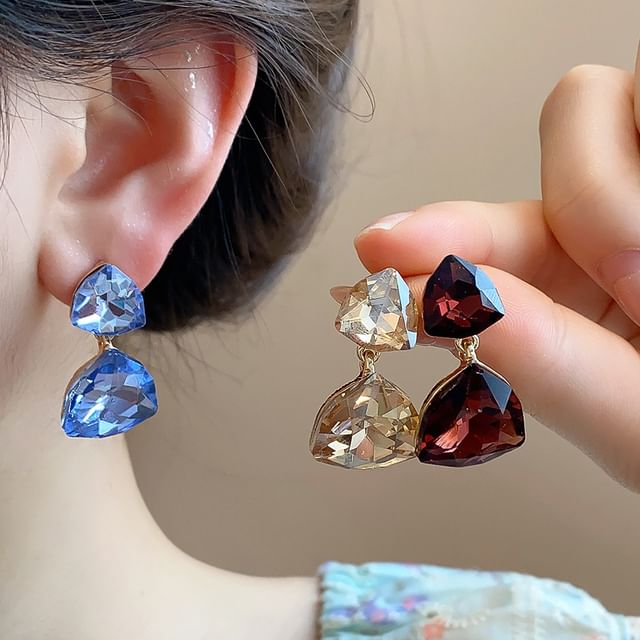 Calafa-CZ Layered Drop Earring