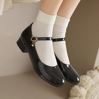 Freesia-Chunky Heel Mary Jane Shoes