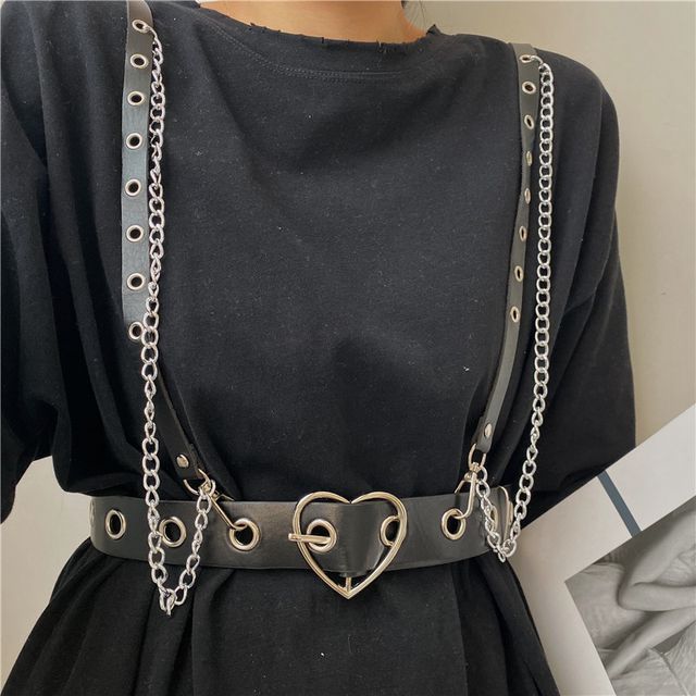 Coralline - Chain Heart Buckle Harness 